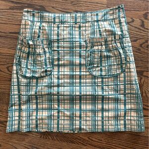Anthropologie Plaid Skirt with Pockets